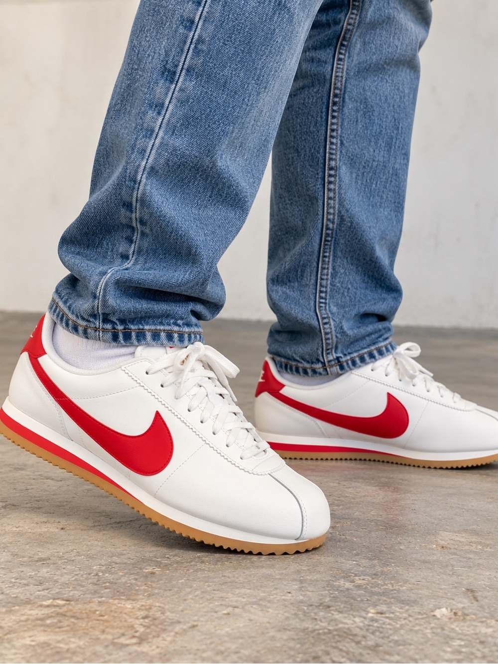Nike Cortez Leather Sail University Red Gum Men’s 10.5 DM4044-110